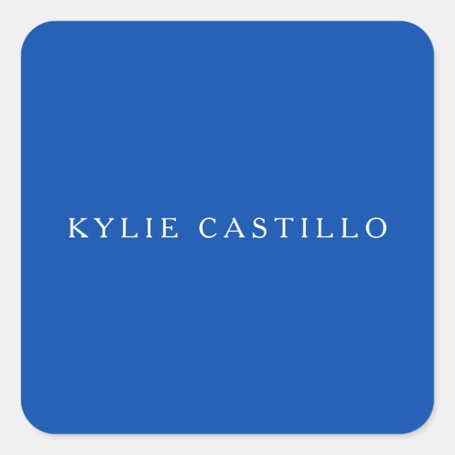 Sticker Carré Cobalt Blue Unique Classique Professionnel (Devant)