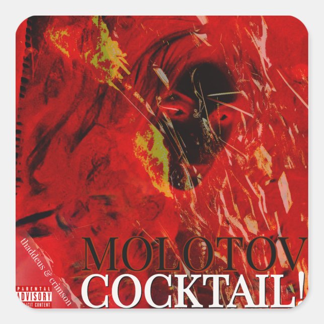 STICKER CARRÉ COCKTAIL MOLOTOV ! (Devant)