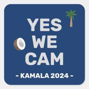 Sticker Carré Coconut Harris 2024 Oui On Cam