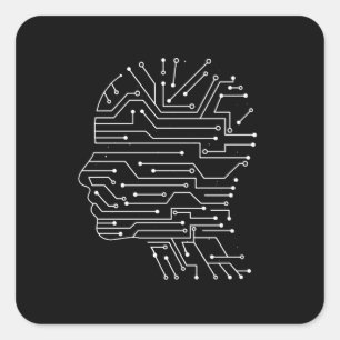 Sticker Carré Codage informatique programmation cadeau