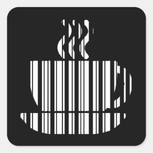 Sticker Carré CODE DE BARRE COFFRE CODE BOÎTE Code-barres Motif 