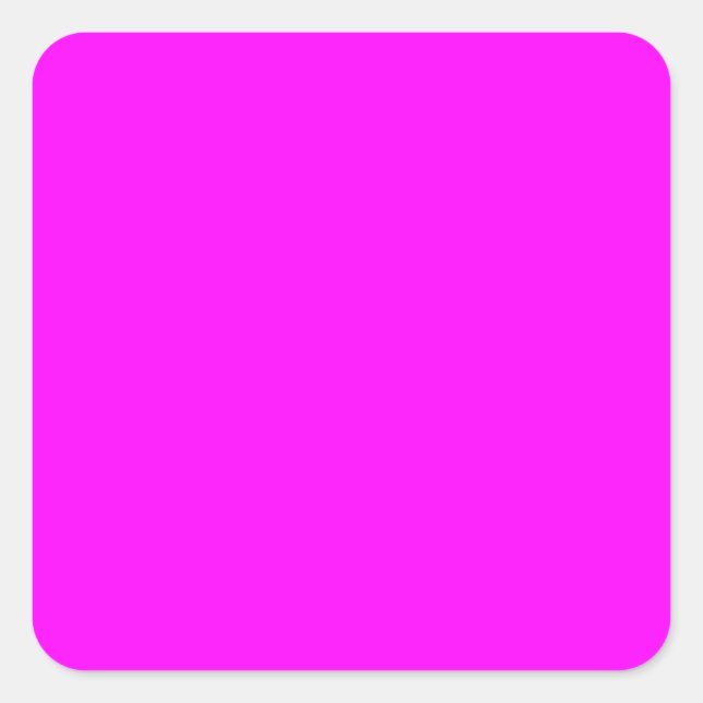 Sticker Carré Code hexadécimal rose néon FF00FF (Devant)