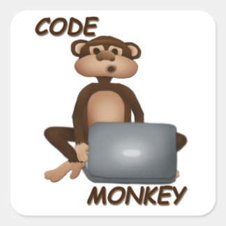 Sticker Carré Code Monkey