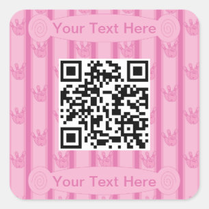 Sticker Carré Code QR amusant et fantaisiste