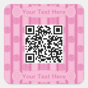 Sticker Carré Code QR de la puce de poker amusante et fantaisist