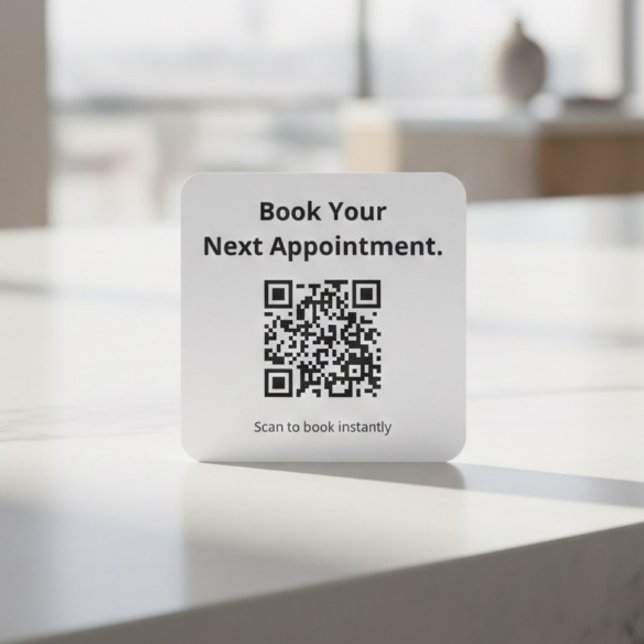 Sticker Carré Code QR de réservation de votre prochain rendez-vo (Créateur téléchargé)
