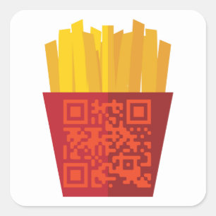 Sticker Carré Code QR d'entreprise personnalisé