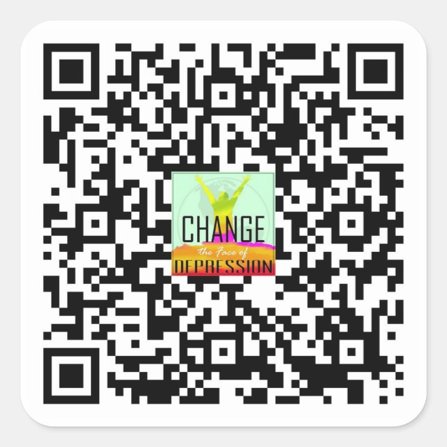 Sticker Carré Code QR du site Web CTFOD (Devant)