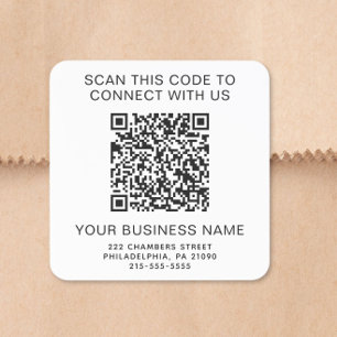Sticker Carré Code QR Entreprise