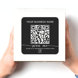 Sticker Carré Code QR Instagram et texte personnalisé