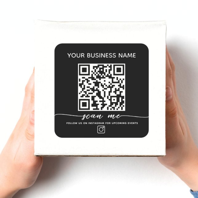 Sticker Carré Code QR Instagram et texte personnalisé (Créateur téléchargé)