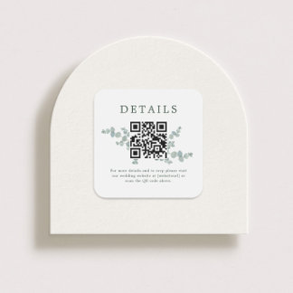 Sticker Carré Code QR Mariage Adelaide
