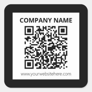 Sticker Carré Code QR modifiable et conception personnalisée sim