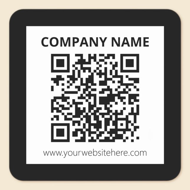 Sticker Carré Code QR modifiable et conception simple personnali (Créateur téléchargé)