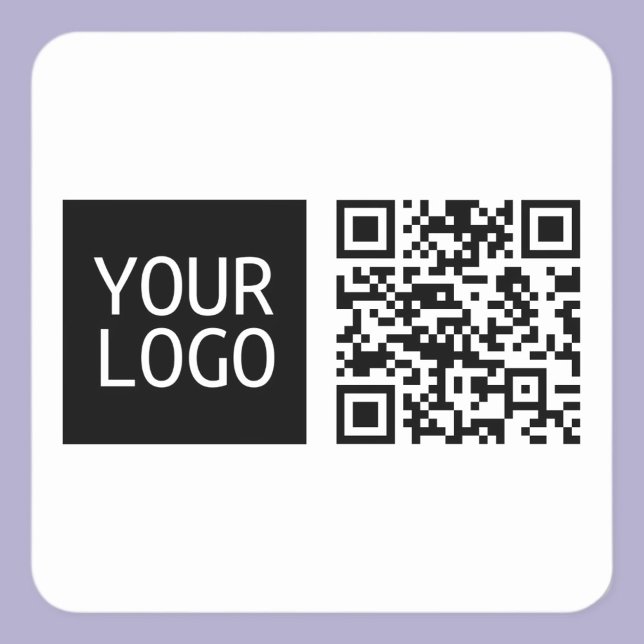 Sticker Carré Code QR modifiable et logo ou image de votre entre (Créateur téléchargé)