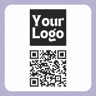 Sticker Carré Code QR modifiable et logo ou image de votre entre