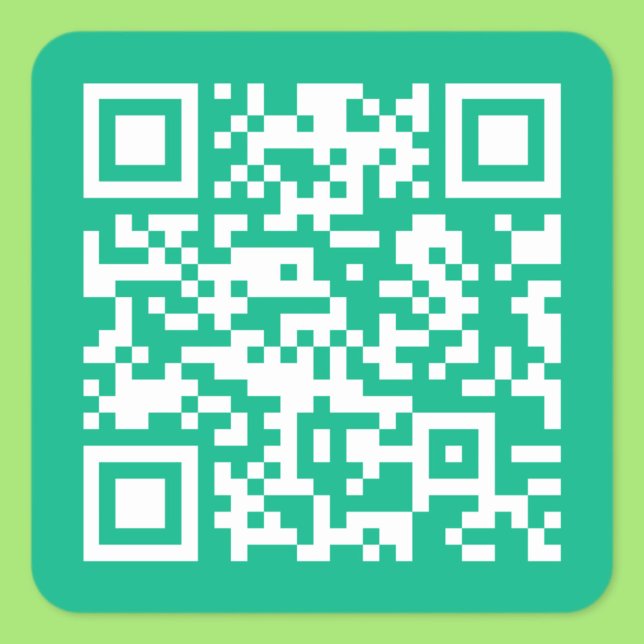 Sticker Carré Code QR modifiable Générez le vôtre |  Vert sarcel (Créateur téléchargé)