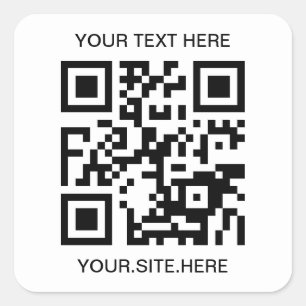 Sticker Carré Code QR noir