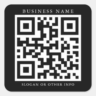 Sticker Carré Code QR noir professionnel