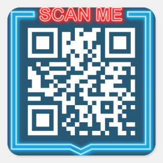 Sticker Carré Code QR personnalisé