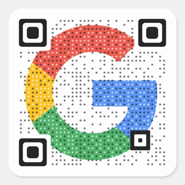 Sticker Carré Code QR personnalisé avec votre logo | Petite entr (Devant)