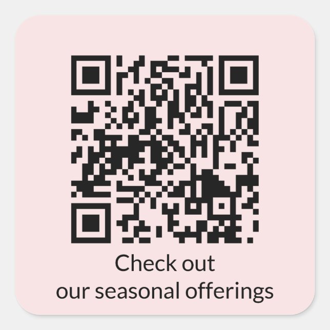 Sticker Carré Code QR personnalisé Générer l'URL (Devant)