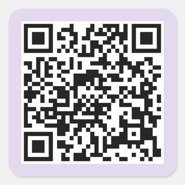 Sticker Carré Code QR pourpre (Devant)