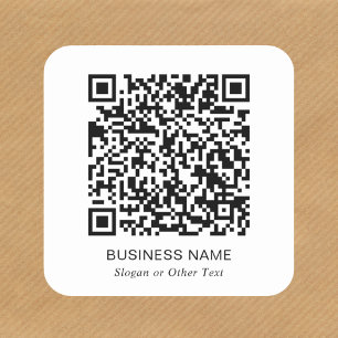 Sticker Carré Code QR promotionnel moderne