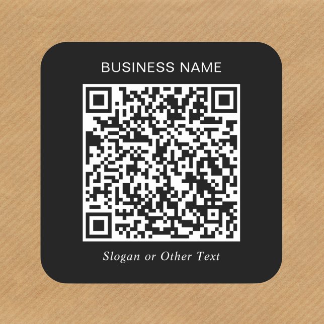 Sticker Carré Code QR Promotionnel Noir (Créateur téléchargé)