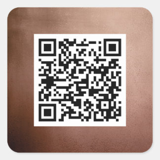 Sticker Carré Code QR simple Elegant Rose Gold Professional