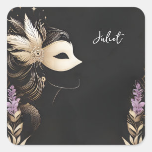 Sticker Carré Code vestimentaire Bal masqué de promo Cérémonie d