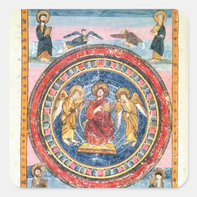 Sticker Carré Codex Amiatinus Christ en Majesté (Devant)