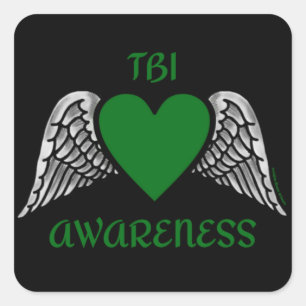 Sticker Carré Coeur/ailes...TBI