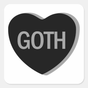 Sticker Carré Coeur de bonbons - Goth