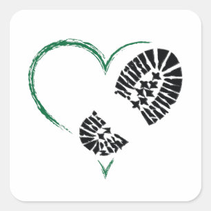 Sticker Carré coeur de bootstomie