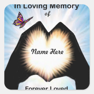 Sticker Carré Coeur de main éternel