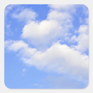 Sticker Carré Cœur de nuages