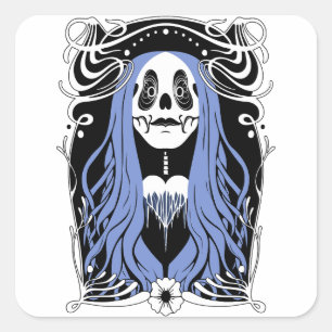 Sticker Carré coeur gelé
