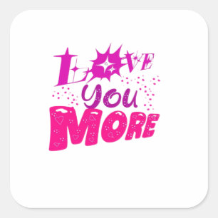 Sticker Carré Cœurs Plus De Amour Et Design Ludique De Points 