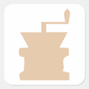 Sticker Carré Coffee Grinder Art