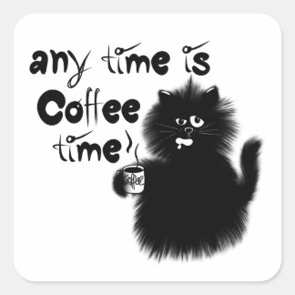 Sticker Carré Coffee loving