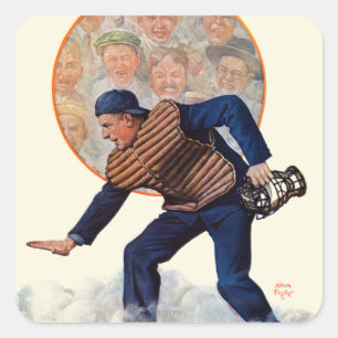 Sticker Carré Coffre-fort au plat