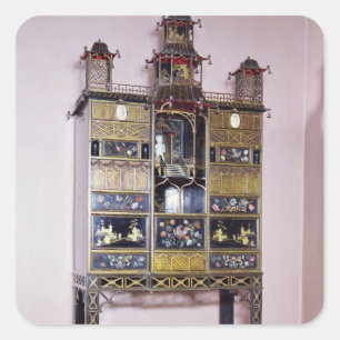 Sticker Carré Coffret de pagoda dans le style de Thomas