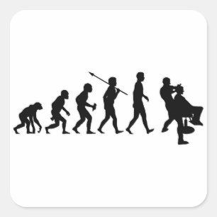Sticker Carré Coiffeur