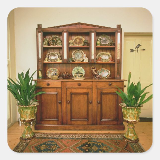 Sticker Carré Coiffeur de pins et de cèdres (Devant)