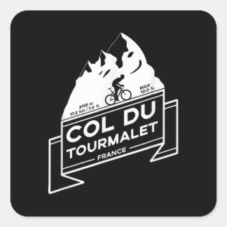 Sticker Carré Col Du Tourmalet Road Cycling