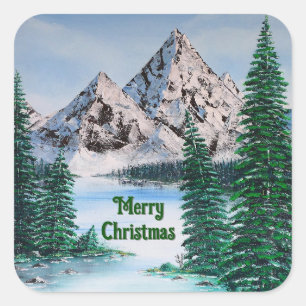 Sticker Carré Cold Mountain