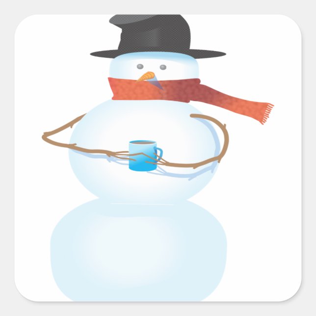 Sticker Carré Cold Snowman (Devant)