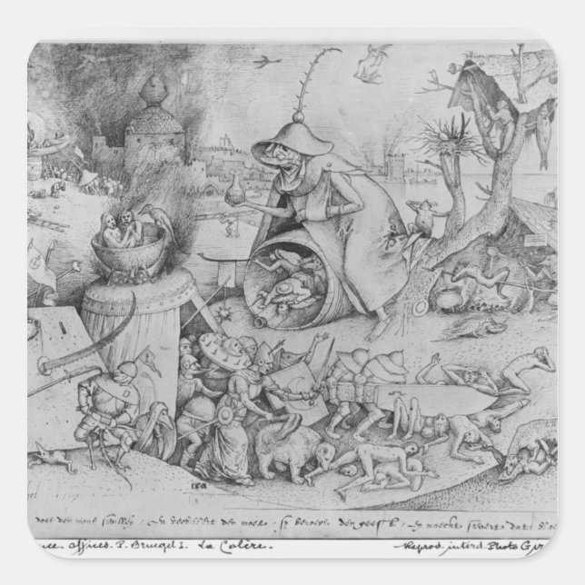 Sticker Carré Colère, 1557 (Devant)