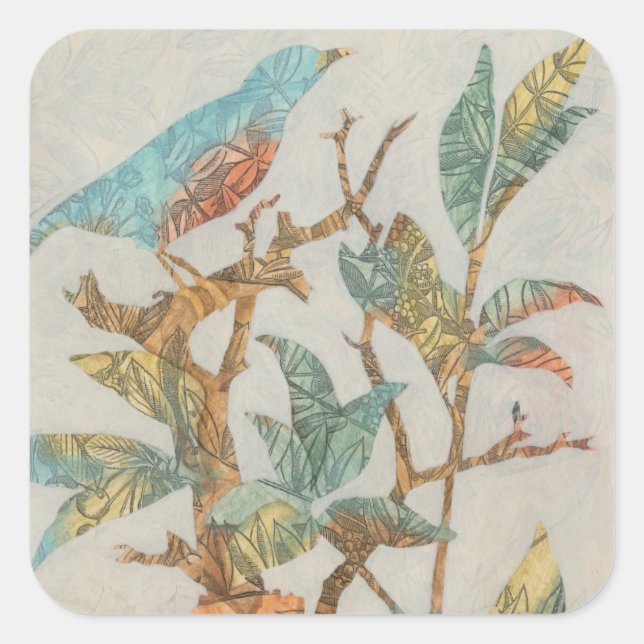 Sticker Carré Collage aérien I (Devant)